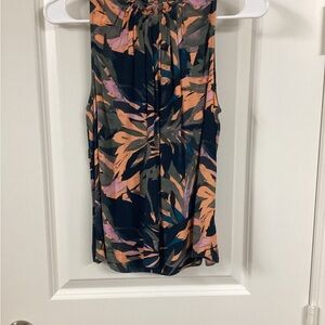 NWOT Evereve Orange Ruched Sleeveless Tank Top